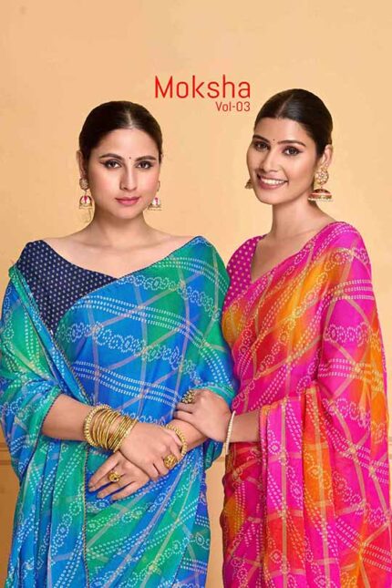 Viscosev pattern checks Saree